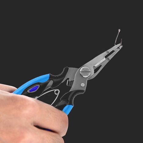 Pinces de pêche HENG JIA en acier inoxydable - Outil multifonction avec coupe-fil, dégorgeoir et ciseaux