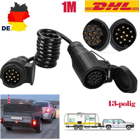 Youyijia 13-adriges Spiralkabel Anhängerkabel Spiralkabel Anhängerkabel Wohnmobil-Steckeradapter für Nutzfahrzeuge Auflieger (1/5)