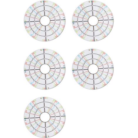 Règle ronde en acrylique 5X pour dessin, gravure sur argile, marquage, découpe, point central, plateau tournant auxiliaire, petit format (1/3)