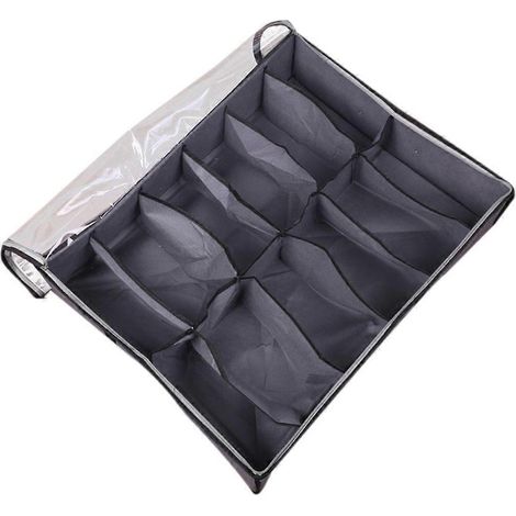 Schuhaufbewahrungsbox für unter dem Bett, faltbare Aufbewahrungsbox aus Stoff mit transparentem Deckel und Aufbewahrungstasche mit Sichtfenster. (1/5)