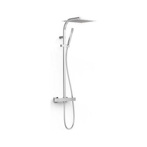 Colonne de douche thermostatique 2 voies Chrome - TRES 19039308