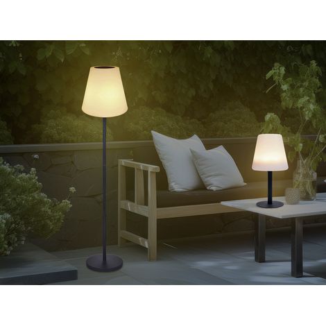 Solarleuchten SET: Stehleuchte höhenverstellbar bis 150 cm & Tischleuchte 25 cm (1/5)