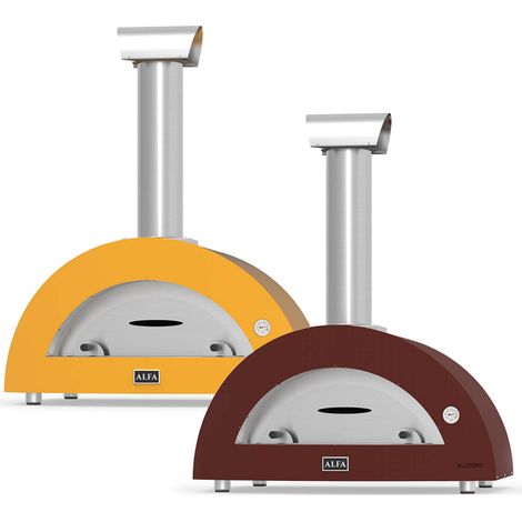 Forno a Legna per Pizza da Esterno Allegro Giallo Rosso Top Alfa Forni - Colore: Giallo (1/5)