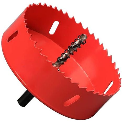 Scie-cloche bimétallique M42 avec damètre de coupe : 110 mm, pour couper le bois, le plastique, les cloisons sèches, les plaques de plâtre et les tôles métalliques souples (1/5)
