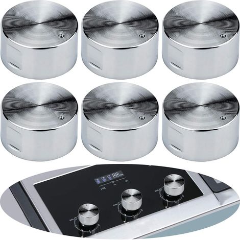 6 pièces boutons de cuisinière à gaz en métal 6mm gamme de contrle de cuisinière universelle boutons de four bouton de brleur de table de cuisson (1/5)