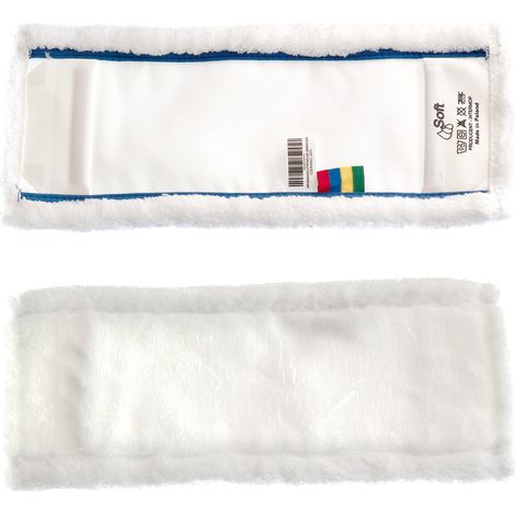 Balai plat 40 cm microfibre blanche Premium (MMW40S) (1/5)
