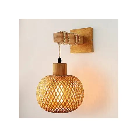 Applique murale pour chambre, luminaire encastré - Lampadaire en bois pour salon, couloir (1/3)