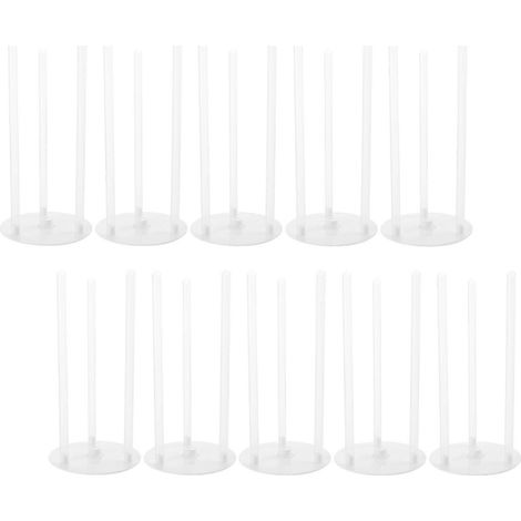 Lot de 10 supports à gâteaux multicouches, supports pratiques et transparents pour pâtissiers professionnels. (1/5)