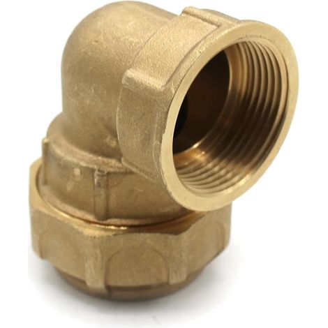 2 Coudes Femelles 90° Polyéthylène Pour Tuyau Polyéthylène 25mm x 3/4" Connecteur en Laiton Coude Plomberie pour Tuyau à Compression Eau de Pluie Électrovanne Irrigation (1/5)