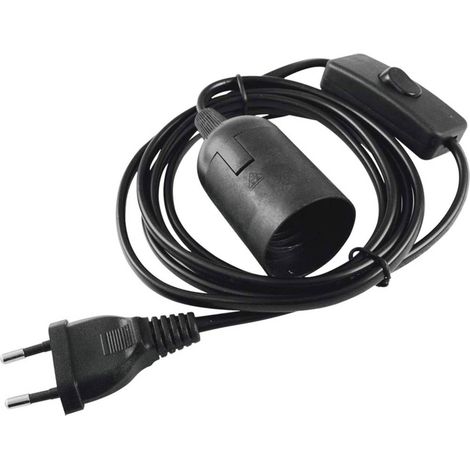 Eurolite 51100666 Portalampada E27 230 V 60 W con spina europea, con interruttore a bilanciere (1/3)