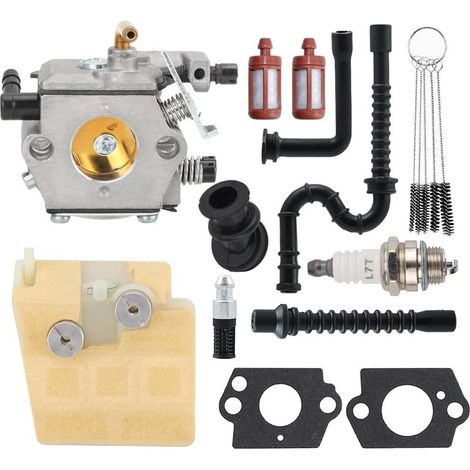 Hippotech 1121 120 1612 Carburateur pour Stihl 026 MS260 MS240 MS 240 024 024AV 024S Tronçonneuses Carburateur pour Walbro WT-194 WT-194-1 avec Filtre à Air Kit de Mise au Point de Bougie