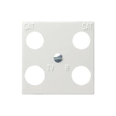 Gira Placa central 4 vías simétrica Accesorio blanco puro [025803], 0258 03