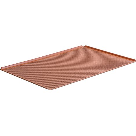 Plaque en aluminium, GN 1/1 - 4 côtés 45°, silicone, perforé 325x530x10 mm - VIRTUS