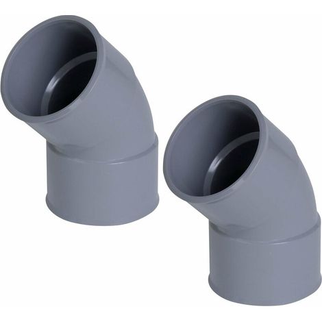 2x coude PVC 45° femelle femelle diamètre 32mm PVC raccord connecteur tube tuyau plomberie