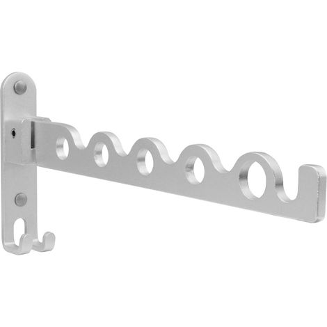Porte-manteau Mural Pliable - Bras Pivotant 90° - Aluminium Aéronautique et Acier Inoxydable - Pour Buanderie Chambre Couloir Balcon - 1 Pièce