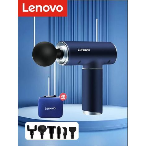 Pistolet de massage électrique Lenovo à 6 têtes pour massage des fascias, mini appareil de massage silencieux et relaxant pour le sport, niveau professionnel, 5e vitesse, pour un massage des tissus pr (1/5)