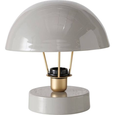 Tischlampe aus Metall CLOVER, grauer Lampenschirm, Ø 25 cm (1/5)