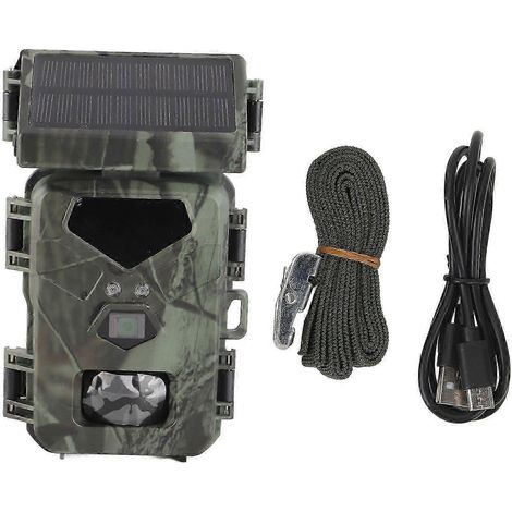 Caméra de suivi à énergie solaire, 1080P 30fps, 20MP, caméra de chasse avec angle de détection de 60 degrés, vision nocturne, étanche IP65, vitesse de déclenchement de 0,45 seconde, utilisée pour la s (1/5)