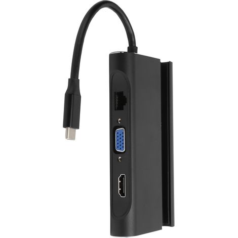 7-in-1 USB-C-Dockingstation mit HDMI-, VGA-, Ethernet- und PD-Schnellladeanschlüssen – Universeller Laptop-Hub (1/5)
