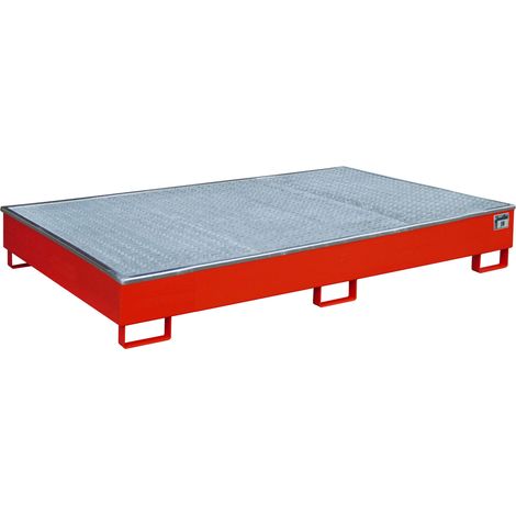 Bauer Regalwanne mit PE-Einsatz RW-GR 2200-2 PE, lackiert, Feuerrot