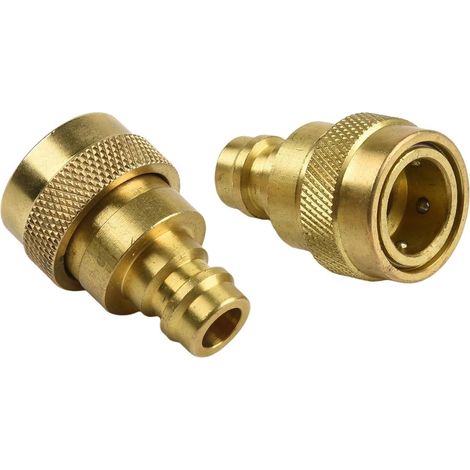 Lot de 2 adaptateurs en laiton pour climatiseur R134a vers r1234yf avec raccord rapide pour haute et basse pression (1/5)