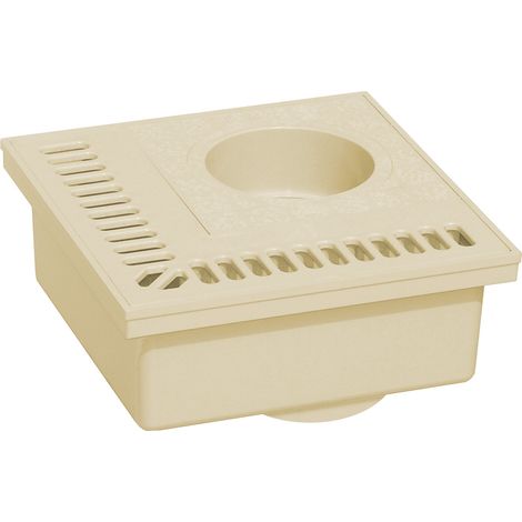 First Plast – Siphon de balcon PVC 200x200mm – Raccordement tube PVC Ø80 – Norme UNI EN 1253 – Évacuation des eaux de pluie (1/4)