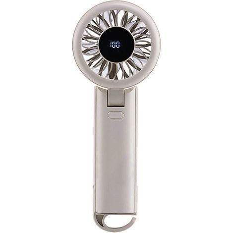 refreshing and portable pocket fan, a small desk fan, in off-white. (1/5)