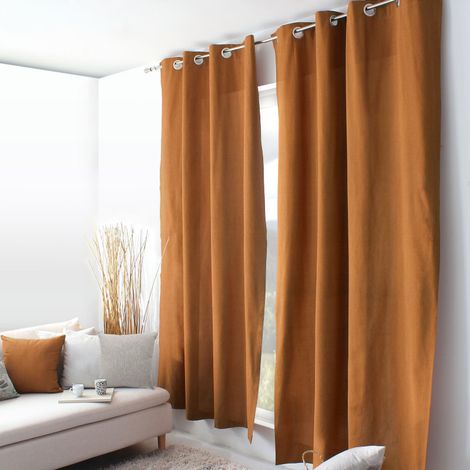 Rideau “Cambria” – 140 x 240 cm – Coton recyclé - 140x240cm - café (1/2)