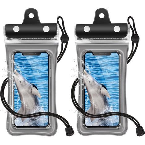 Custodia impermeabile per telefono, custodia subacquea in 2 pezzi per telefoni da 7 pollici, IPX8, custodia impermeabile, custodia resistente all'acqua per nuoto e bagno (1/4)