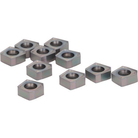 10 Plaquettes Carbure de Tournage Carrées Revêtues pour Bois Métal Fraisage CNC Porte-Outil (1/5)