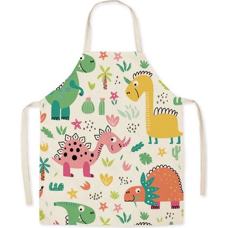 Grembiule in lino con stampa a cartoni animati, ideale per la cucina e la casa. Grembiule resistente e di alta qualità. Un capo d'abbigliamento da lavoro elegante per la cucina e la casa. (1/5)