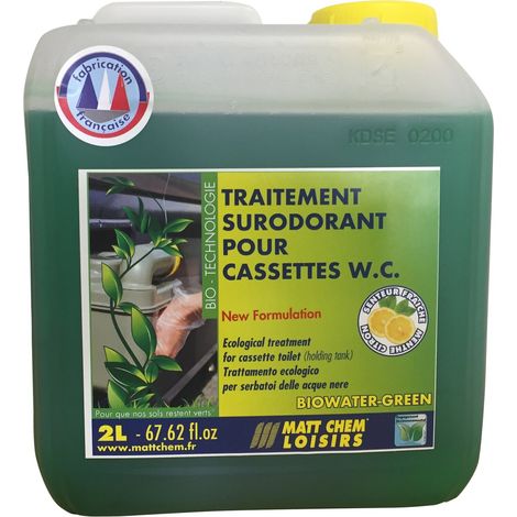 Traitement Surodorant Pour Cassettes Wc Biowater Green - Matt Chem (1/2)