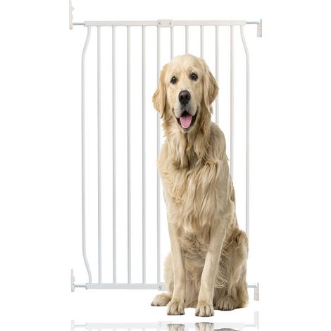 Bettacare Extra Tall Eco Screw Fit Pet Gate, White, 70cm - 80cm, Extra Tall Gate 100cm in Height,Screw Fitted Dog Gate