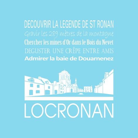 Tableau sur toile Locronan glacier 30x30 cm - Impression sur Toile Murale Décorative - Image imprimée en HD sur Toile - Toile sur Châssis en Bois FSC - Fabriqué en France (1/4)