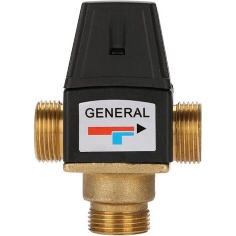 – Vanne de mélange thermostatique DN20 en laiton – Protection anti-brûlure – Débit 1-10 m³/h – Installation facile pour chauffe-eau solaire (1/5)