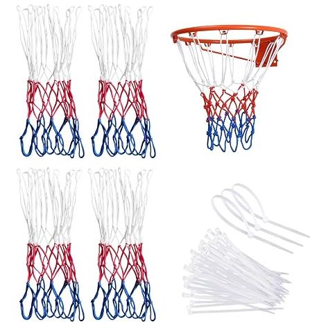 Filet De Basket Attaches De Câble en Nylon Épaissies Adaptées Au Remplacement Et À La Réparation des Paniers De Basket Intérieurs Et Extérieurs (1/5)