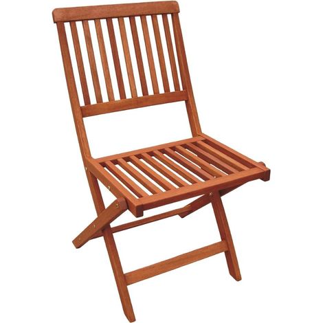 Sedia in legno pieghevole da giardino, set due sedie (1/2)