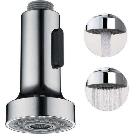Douchette pour Robinet Cuisine Douchette 2 Modes Tête Robinet Cuisine Douchette Remplacement Douchette pour Rétractable Mitigeur Cuisine,Chromé,G1/2"..DEBUNS (1/3)