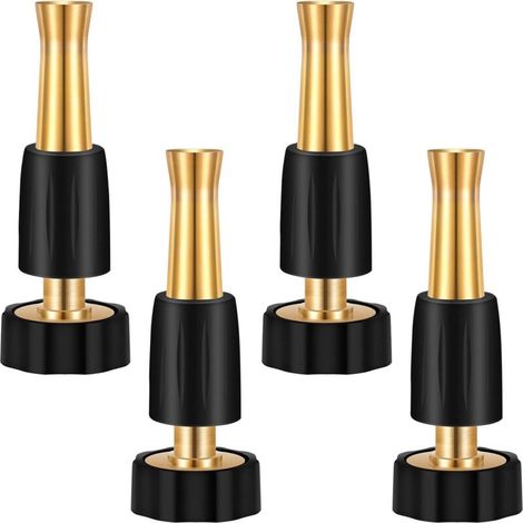 Ensemble de 4 buses robustes en laiton de 3/4" pour tuyau d'arrosage, réglables, pour pistolet d'arrosage, jet fin ou puissant.-AquaForge (1/5)