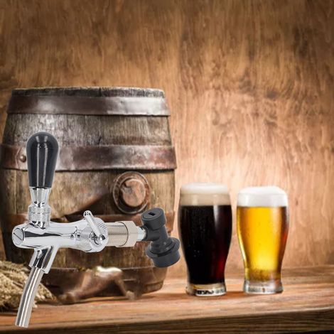 Robinet à bière chromé réglable G5/8, colonne à bière chromée et bec verseur à bière réglable. (1/5)