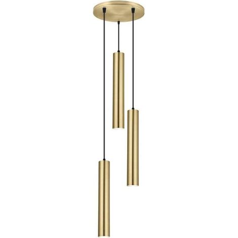 Colgante 3 luces modelo Antia acabado latón, 35cm(alto) 20cm(ancho) 20cm(fondo) (1/2)