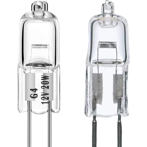 Ampoule halogène G4, 12 V, 10 W, blanc chaud 3000 K, 150 lm, intensité variable, ampoule capsule transparente, lot de 10