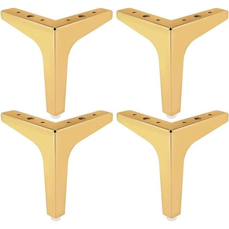 Pieds De Meuble - Triangle En Acier Laminé À Froid - Pour Canapé Table Placard Armoire - Charge Maximale 80 Kg - Noir - 4 Pièces (1/5)