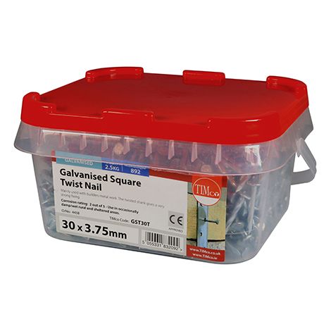 TIMCO Square Twist Nails Galvanised - 30 x 3.75