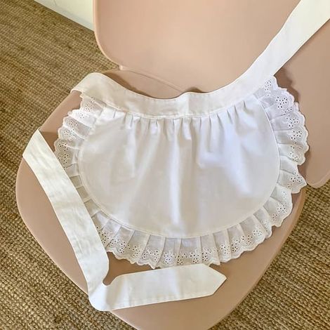 Tablier en dentelle, demi-tablier, tablier de serveur, tablier de taille, tabliers de cuisine blancs (1/3)