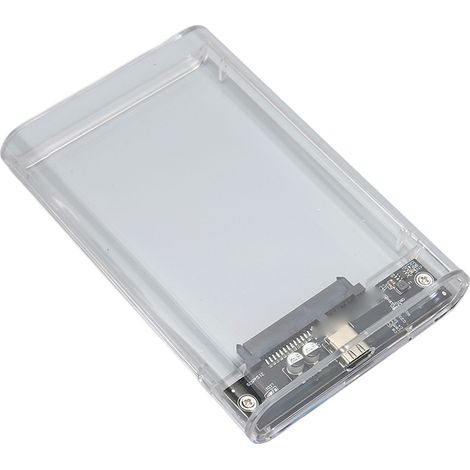 Boîtier transparent USB 3.1 vers SATA pour disque dur 2,5 pouces (disque dur non inclus), avec mise en veille automatique 10 Gbit/s et fonction Plug and Play (disque dur SATA 2,5 pouces). (1/5)
