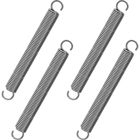 Molle di tensione da 90 mm con ganci, molle in acciaio inossidabile, diametro del filo da 1,5 mm, diametro esterno da 10 mm, 4 pezzi (1/4)