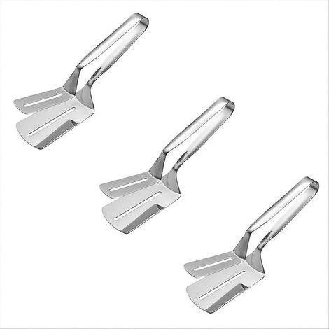 Grillzange für Steak, gegrillten Fisch und Frittiertes – Metallspatel mit Lebensmittelclip, vielseitiges Kochwerkzeug für den Drehspieß (1/5)