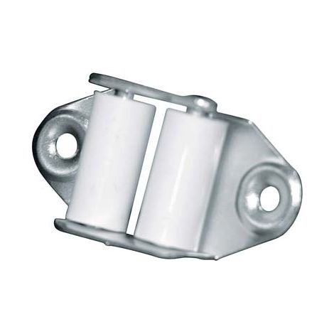 GUIDACINGHIA A RULLI FORI VERTICALI - ZINCATO RULLI NYLON H.MM 45- 100 pezzi