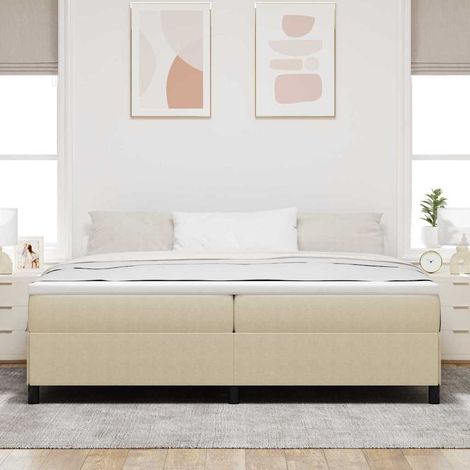 Boxspringbett Grau-Grün 200 x 200 cm Cordstoff (1/5)